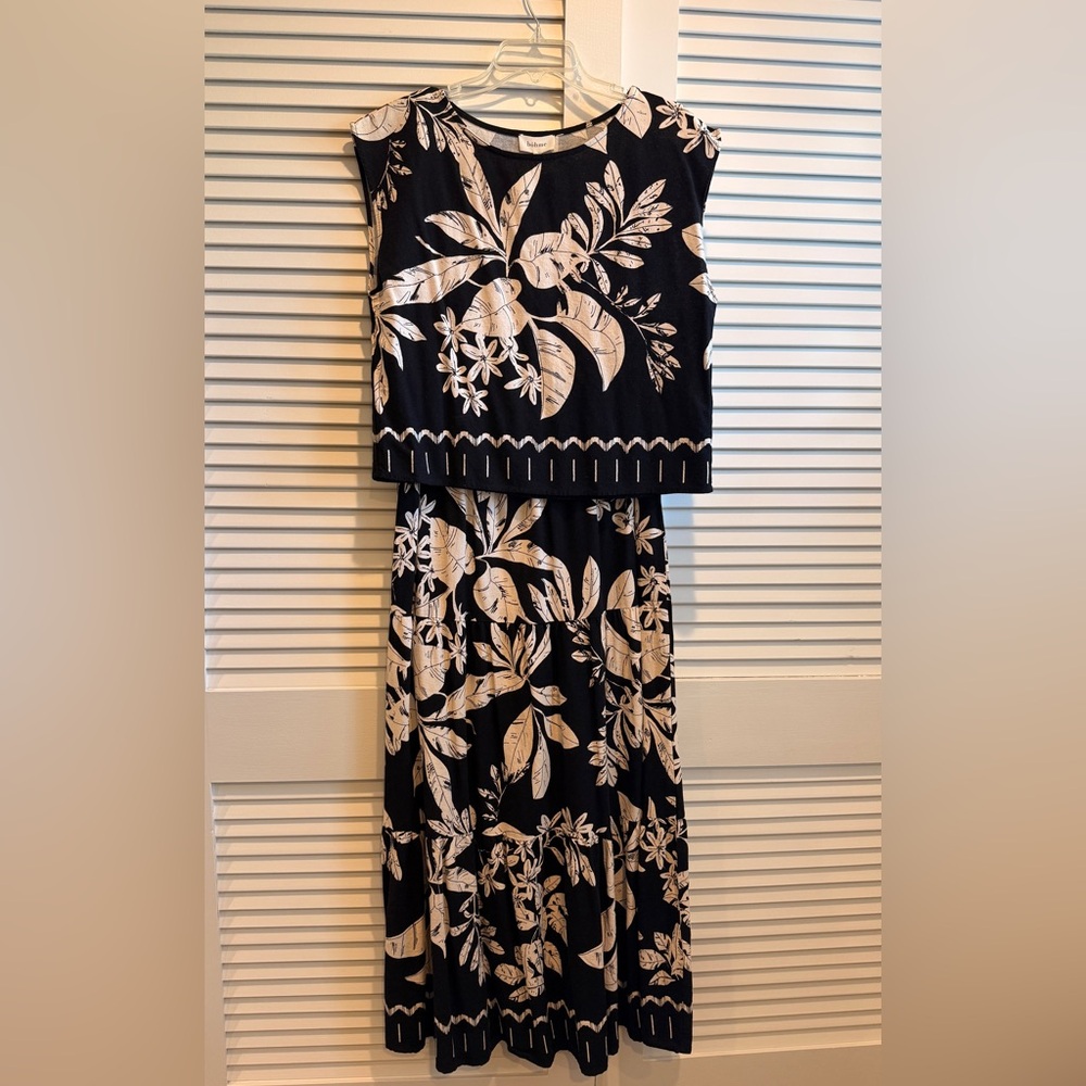 Bohme tropical floral print two-piece skirt set